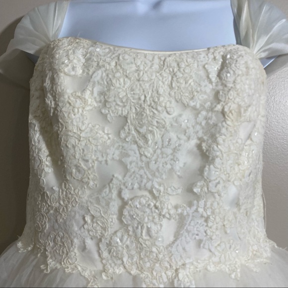 Sottero and Midgley Short Ivory Wedding Dress Size 12 Bride Bridal Gown - Picture 5 of 16